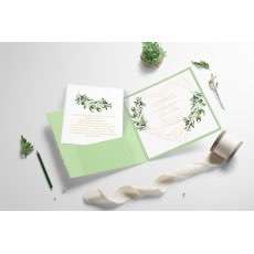 Half Fold Beautiful Invitation  Wedding Card Customized Fresh Style Invitation 
